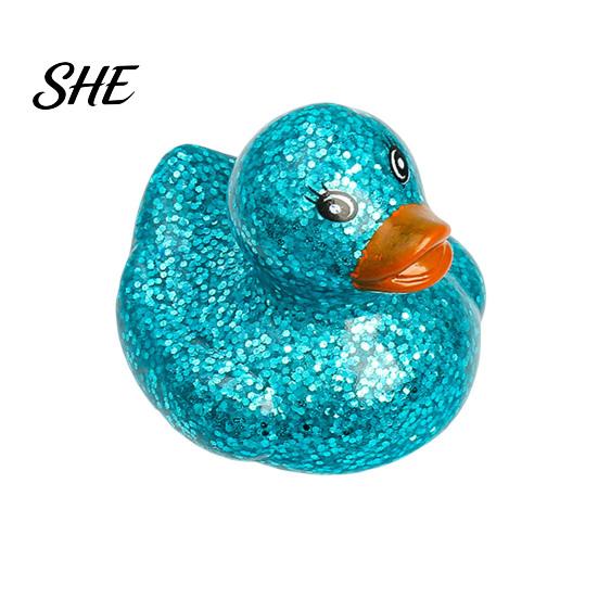 Luminous Duck Toy LED Light Up Glow Toy, Glitter Flashing Yellow with Squeaky Soft Lamp Sound, Stress Relief Sensory for Kids, Bath Party Gift