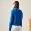 Kemengboka Women's High-Neck Cable Knit Thickened Wool Cardigan