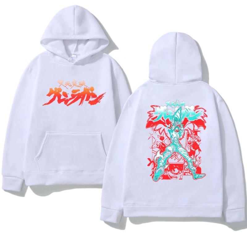 2026 Japón Manga Tengen Toppa Gurren Lagan Sudadera con Capucha de Anime Moda Otoño/Invierno Sudadera Grande