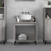 VidaXL Sink Cabinet Sonoma Grey 58x33x60 Cm Engineered Wood 821266