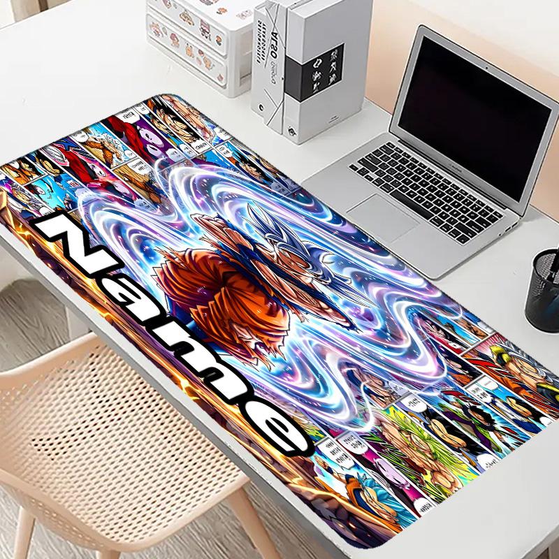 Custom Name Personalized DRAGON BALL Pattern Mousepad, Laptop PC Desk Mat, Decorative Desk Mat for Home Keyboard Pad Gift
