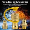 3/4" Male and Female Natural Gas Quick Connect Plug Fittings,Heavy Solid Brass Quick Connect Fittings Convert for Pipe Natural Gas Supply for