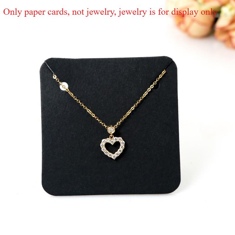 100Pcs/Lot 5*5cm Square Blank Jewelry Necklace Earring Card Label Tags Handmade DIY Accessories