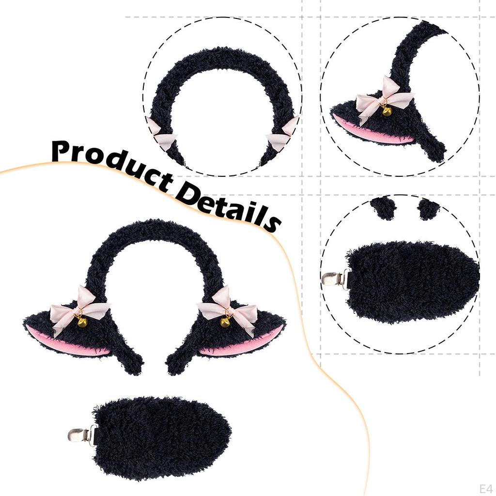 Lamb Ears and Tail Adults Kids Costume Accessories for Photo Props Performance