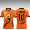 New Adult Men's Dragon Ball Goku Football Jersey T-Shirt Kids Anime T-Shirt Special Football Jersey NO.10 Unisex