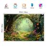 1 Magical Forest Polyester Wall Decoration, a Fairy Tale Fairyland, with Mushrooms, Flowers and Butterflies, Universal