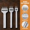 3pcs 2+4+6 Prong Leather Stitching Punch Alloy Steel Leather Hole Punch  For DIY Craft
