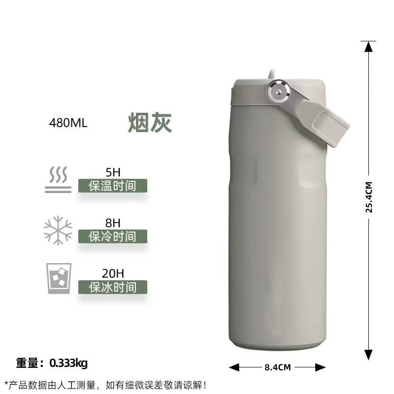 

Portable Insulated Water Bottle with Straw