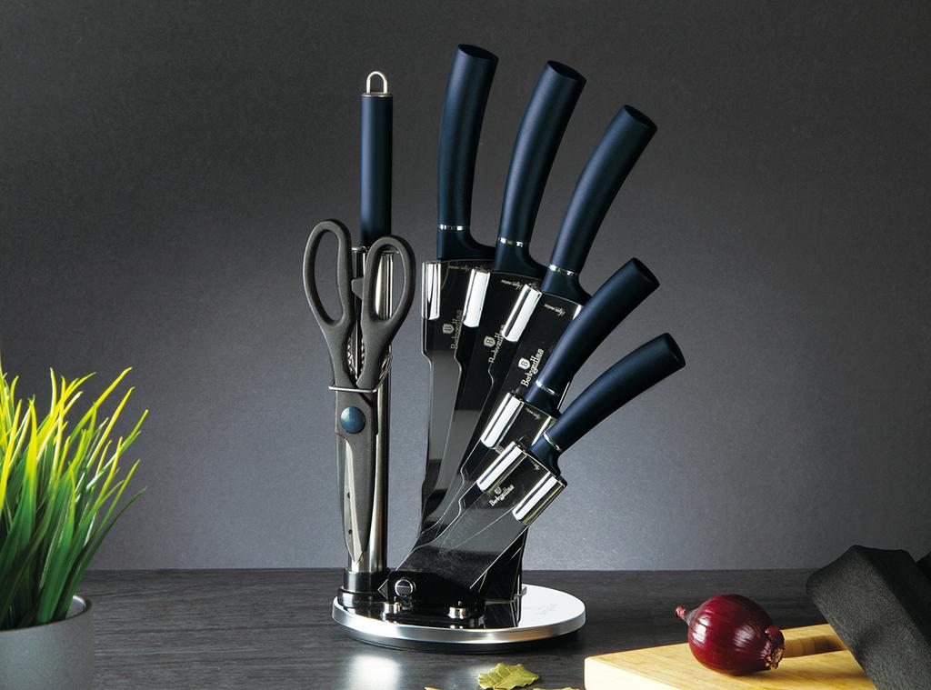 Berlinger Haus Bh-2564 Aquamarine Knife Set In Stand