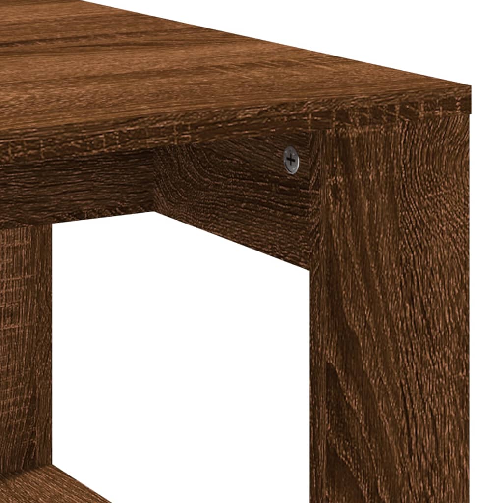  Coffee Table, Brown Oak 102x50x35 Cm Wood-based Material
