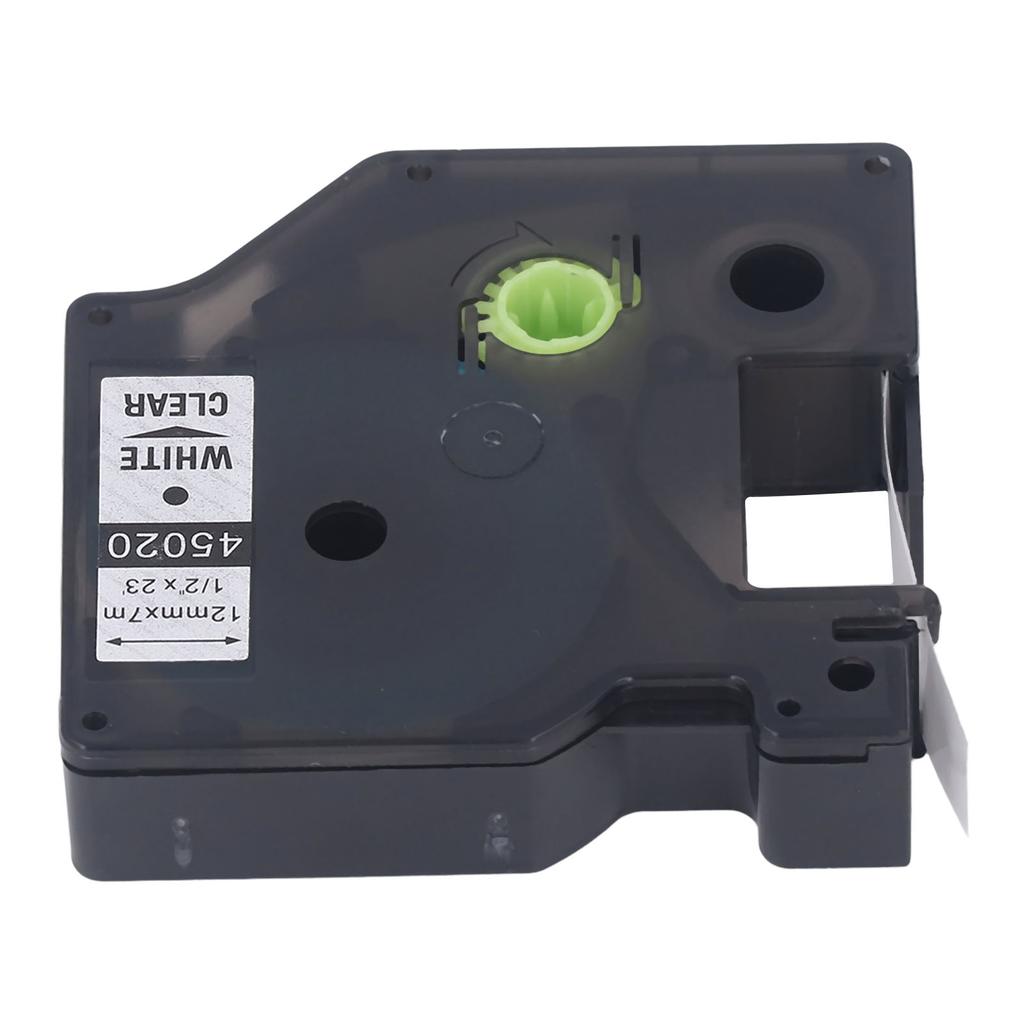 Fita para etiquetadora de 12 mm e 23 pés de comprimento, à prova d'água, resistente a óleo, tinta uniforme, fita para etiquetadora de longa duração para