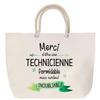 Beach Bag - PLANETEE - Thank You Unforgettable Technician - Rope Handle - Large Size - Printed In France