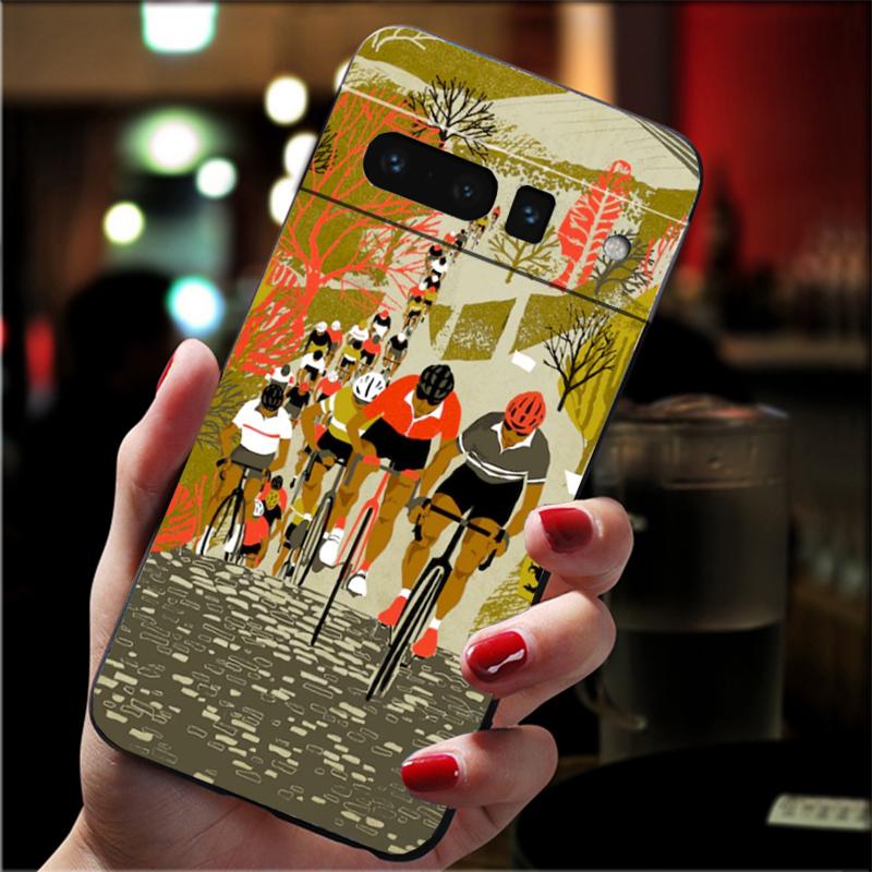 Phone Case For Google Pixel 10 9 Pro XL 9A 8 7 6 Pro Pixel 8A 7A 6A Pixel 8 7 6 5 BIKE CYCLING art