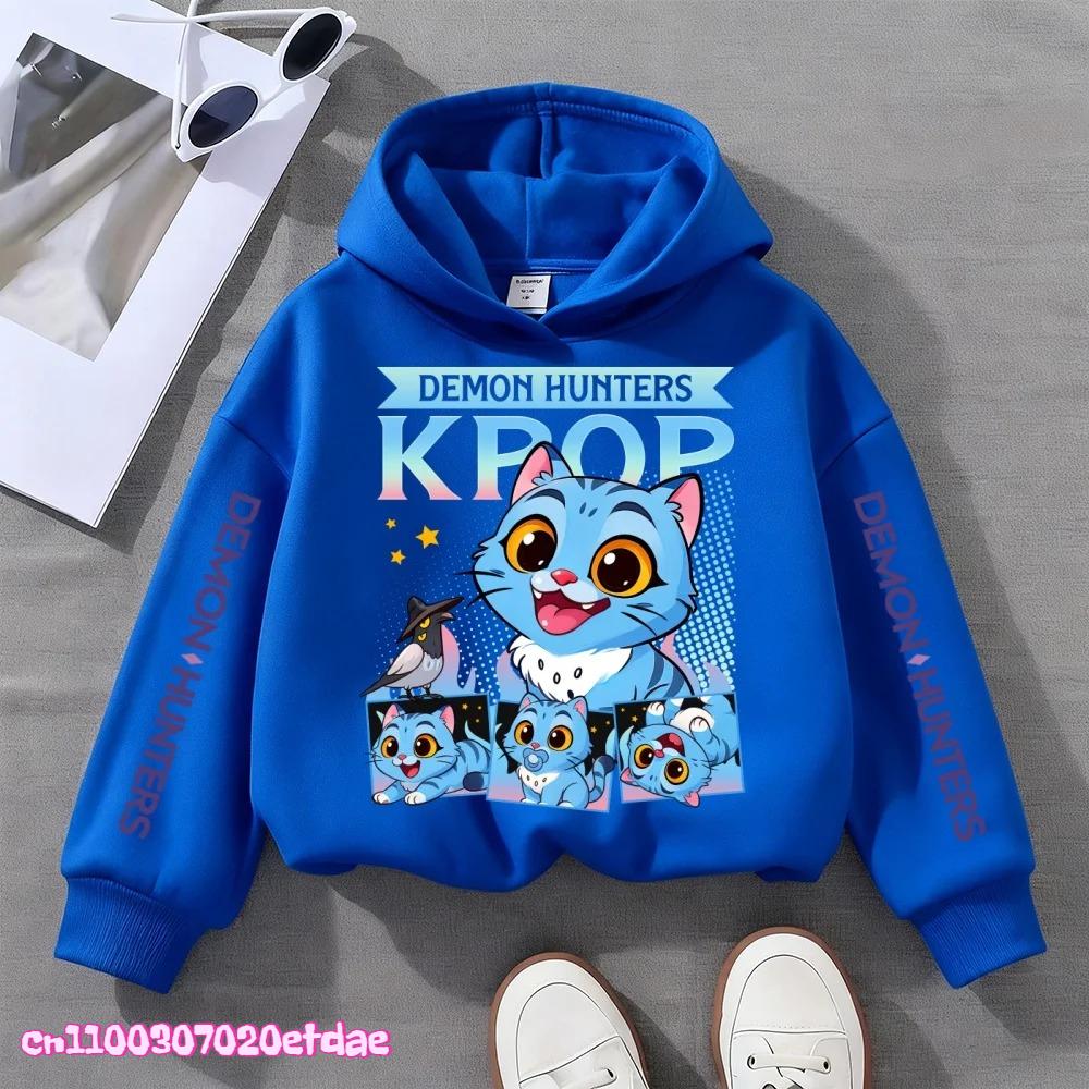 Kinderkleidung Modisch Niedlich KPop Dämonenjäger Mädchen Jungen Herbst und Winter Lässig Sportliche Kapuzenpullover Winter Warmes Oberteil