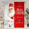 Christmas Curtains Santa Claus Printed Home Decoration Room Set Of 2 Made Polyester