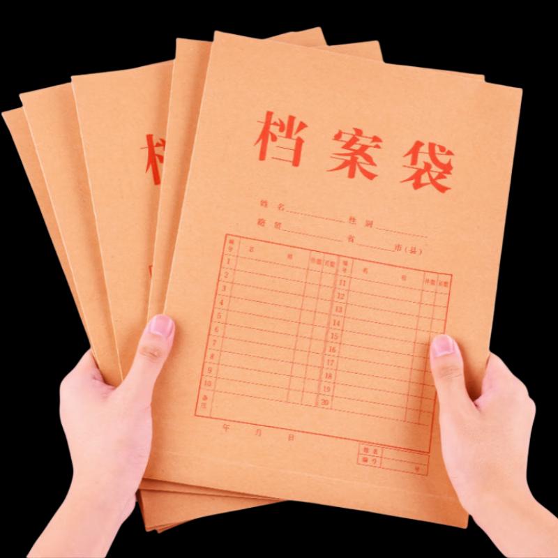 RYZH Kraft Paper A4 Archive Document Bags (100-Pack)