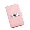 A6 Password Lock Color-Changing Leather Macaron Budget Diary with Floral Pattern Money Box