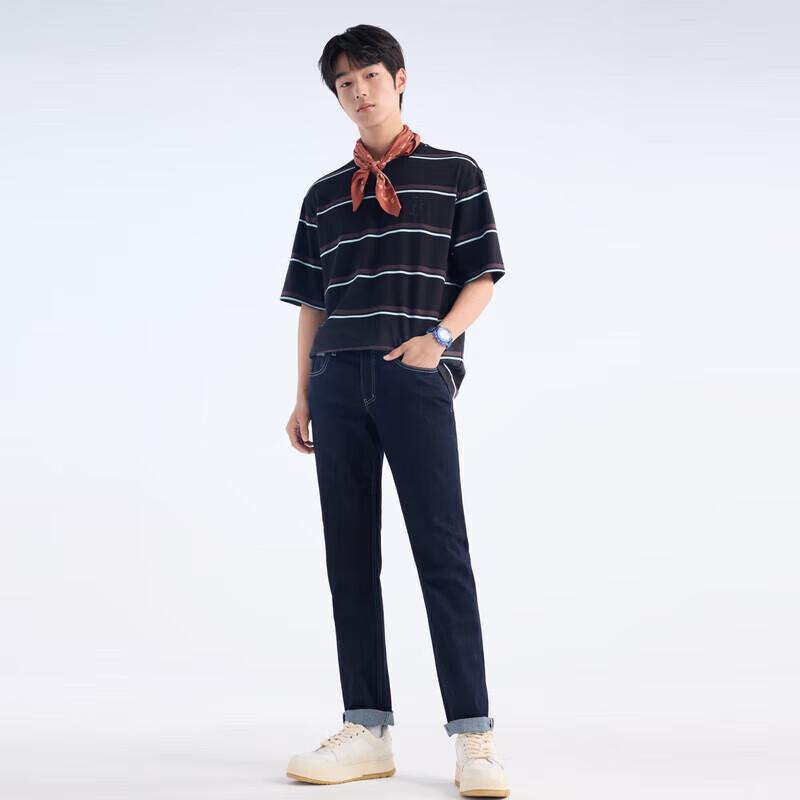 Joeone Men's Air Denim Basic Straight-Leg Jeans