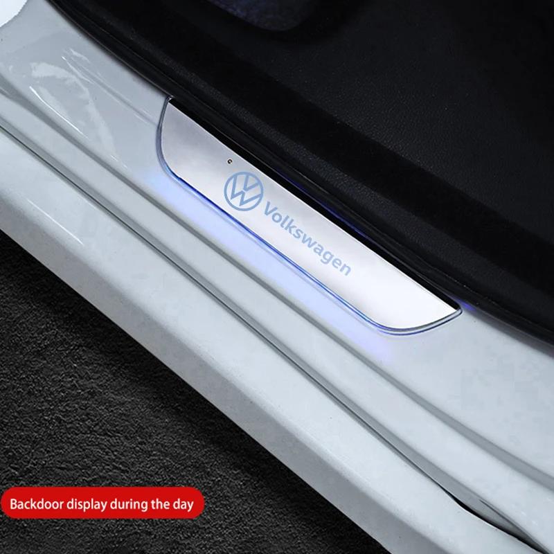 VW GTI GOLF 2026 Hot For VW VOLKSWAGEN Car Scuff Plate LED Welcome Pedal Door Sill Light for VW Volkswagen Passat Tiguan Golf Bo