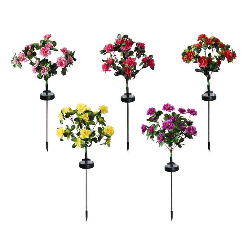 Waterproof Solar Azalea Garden Decor with Always-on & Flashing Modes