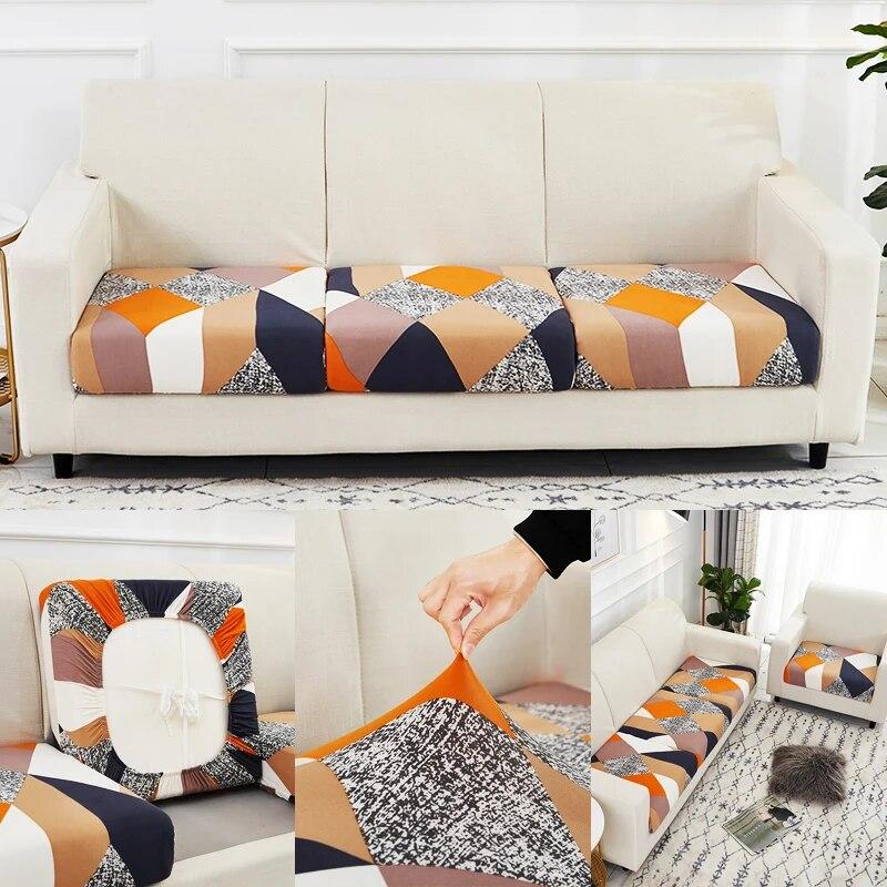 String Printed Sofa Seat Cover Sofa Slipcovers  Soft Stretch Elastic Funiture Protector For Pets