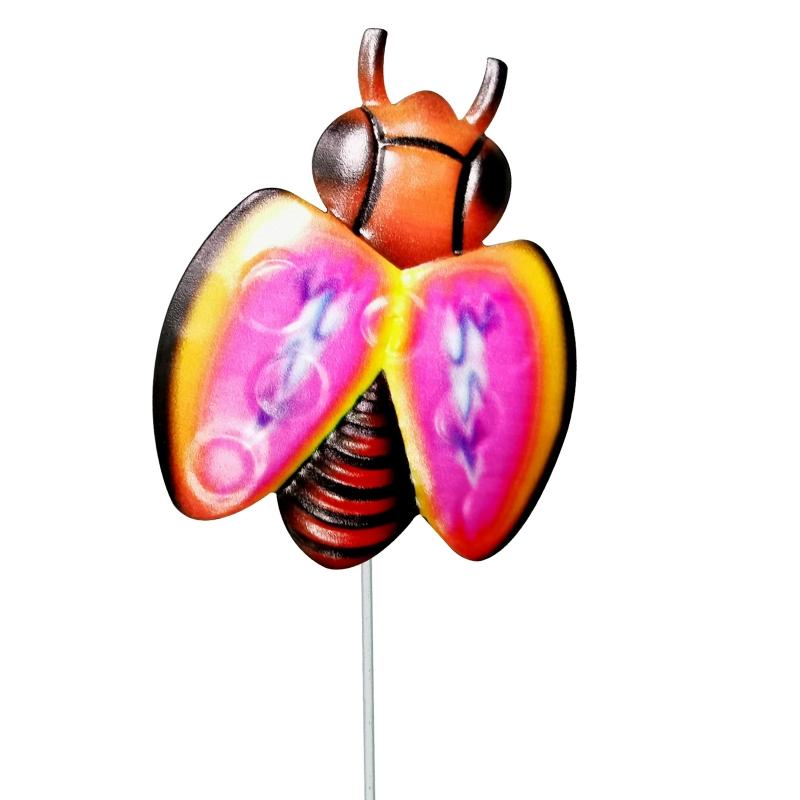 

Садовый цветочный горшок, декор в виде жука, устойчивый к атмосферным воздействиям, уличный орнамент, изысканная скульптура, ландшафтный дизайн лужайки на заднем дворе розовый