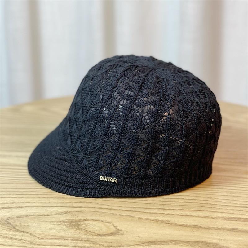 Unique Round Top Large Brim Black Fisherman Hat For Women Sun Protection