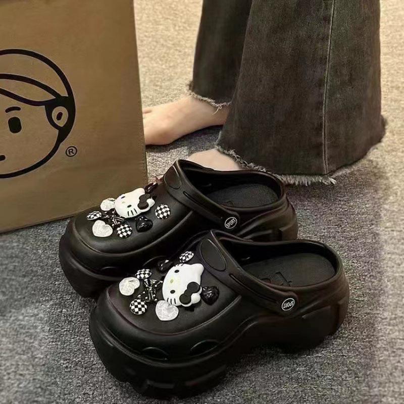 Sabotți cu talpă groasă pentru femei, care adaugă înălțime: Elegant, Antiderapant, Respirabil, Cu vârf închis pentru Exterior, Birou, Sală de operații sau pentru Purtare de vară.