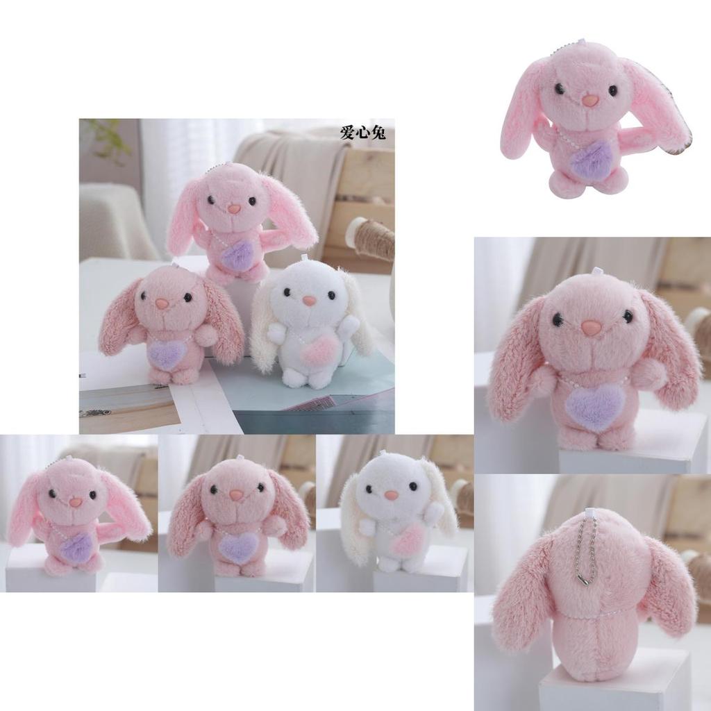 Niedlicher Mini Plüsch Hasenpuppen Schlüsselanhänger Entzückendes Weichspielzeug für Kinder Geschenk Sammlung