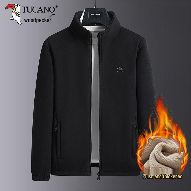 Men's Double-Sided Fleece Jacket - Autumn/Winter Thickened Sweatshirt for Dad