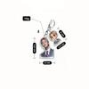 BTS Double Charm Keychain, Real Photo & Cartoon Suit Figure Keyring, Kpop ARMY Fans Bag Charm