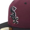 New Era 59FIFTY Side Patch MLB ONSPOTZ Special Edition CWS Size 7 5950 CHIWHICO WSC2005 MAR BLK Two-Tone Maroon/Black Cap, 1/2,