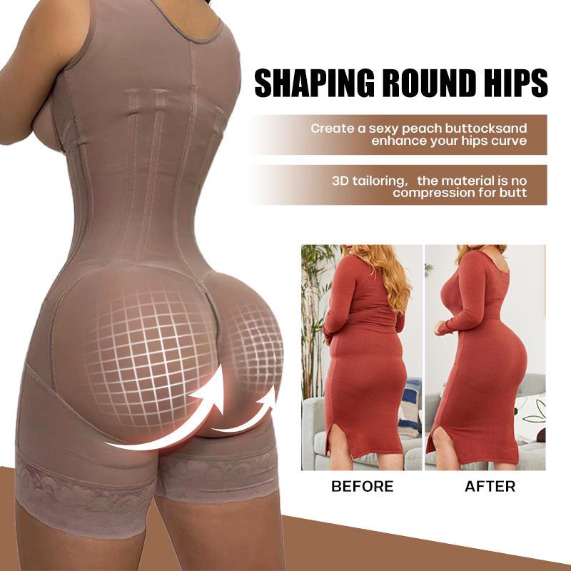 Plus Size High Waist Tummy Control Body Shaper with Wide Straps