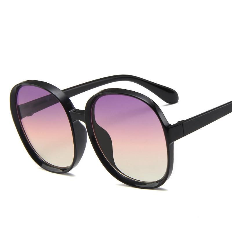 Classic Big Frame Luxury Women Sunglasses Brand Designer Fashion Plastic Vintage Round Gradient Sun glasses Uv400 Eyewear