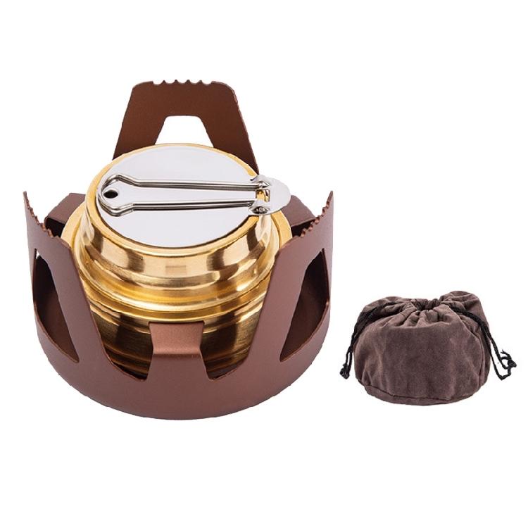 Portable Aluminum Alloy Alcohol Stove with Lid Outdoor Camping Picnics Stove