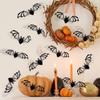 12 Stück/Set Doppellagige Halloween 3D Fledermaus Aufkleber Totenkopf Muster Selbstklebend Schmetterling Wandaufkleber PVC Halloween Fenster Aufkleber