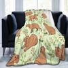 Capybara Cartoon Animal Blanket Kapibara Flannel Blanket Suitable for Office Travel Blanket