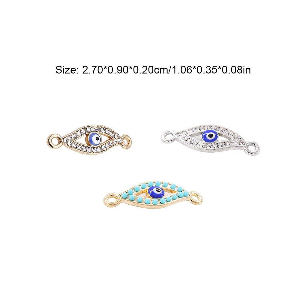 10 Pieces Blue Eye Finding Polished Hook Connector Plating Hanging Pendant DIY Women Necklace Earring Jewelry Accessories