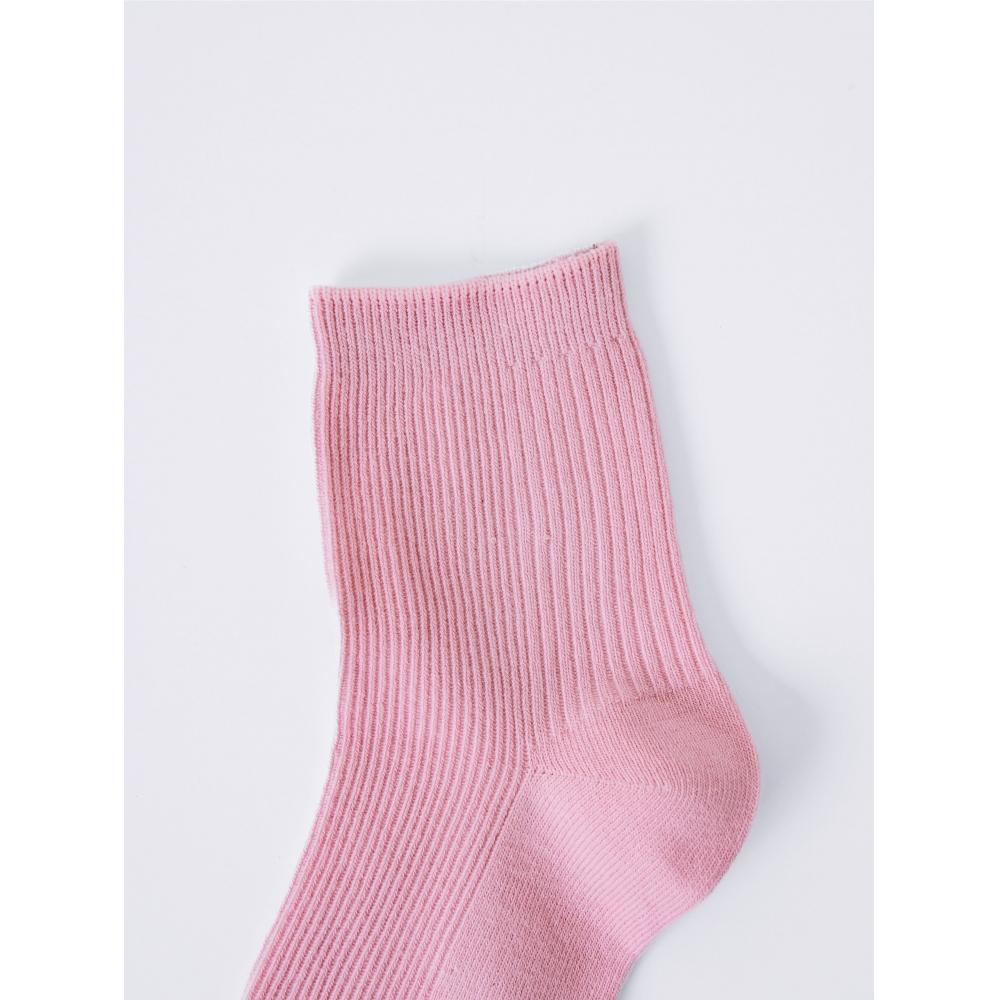 DaiSo Women S paStel Mid Calf SockS Pink