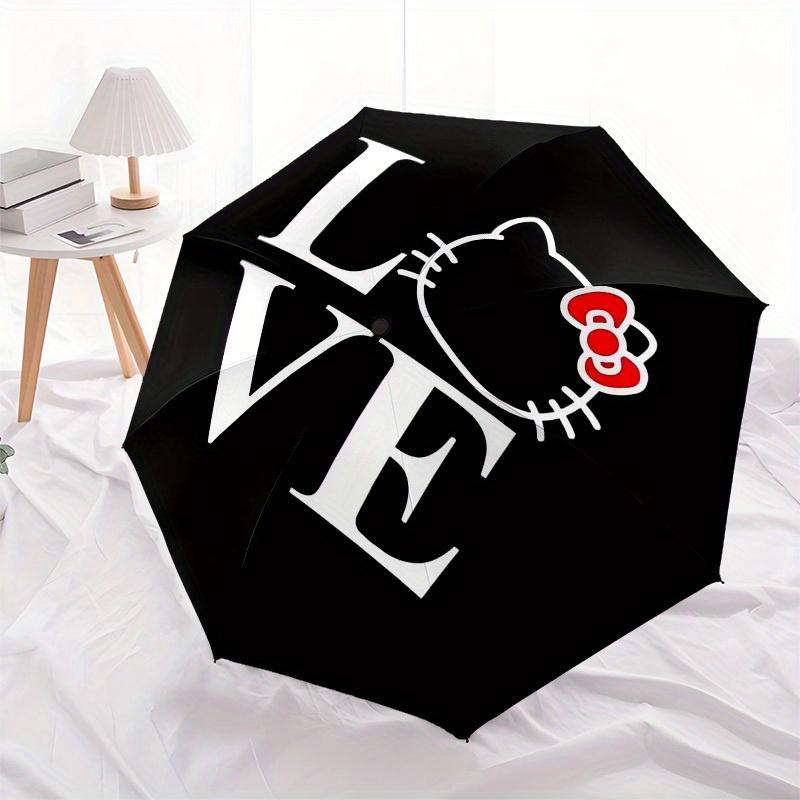 1pc Hello Kitty LoveUmbrella with Plastic Handle,Suitable for All Seasons Home Travel Outdoor UmbrellaSanlio182