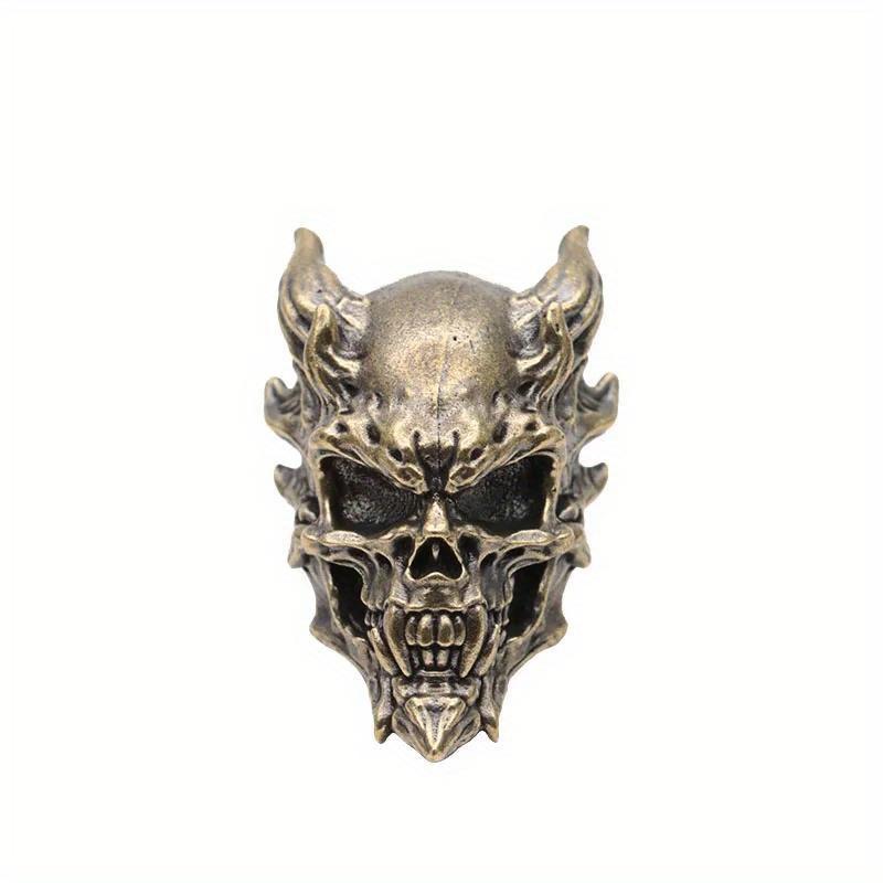 Punk Style Skull Head Brass Knife Bead EDC Outdoor DIY Paracord Woven Lanyard Pendants Bracelets Charms Jewelry Accessories Gift