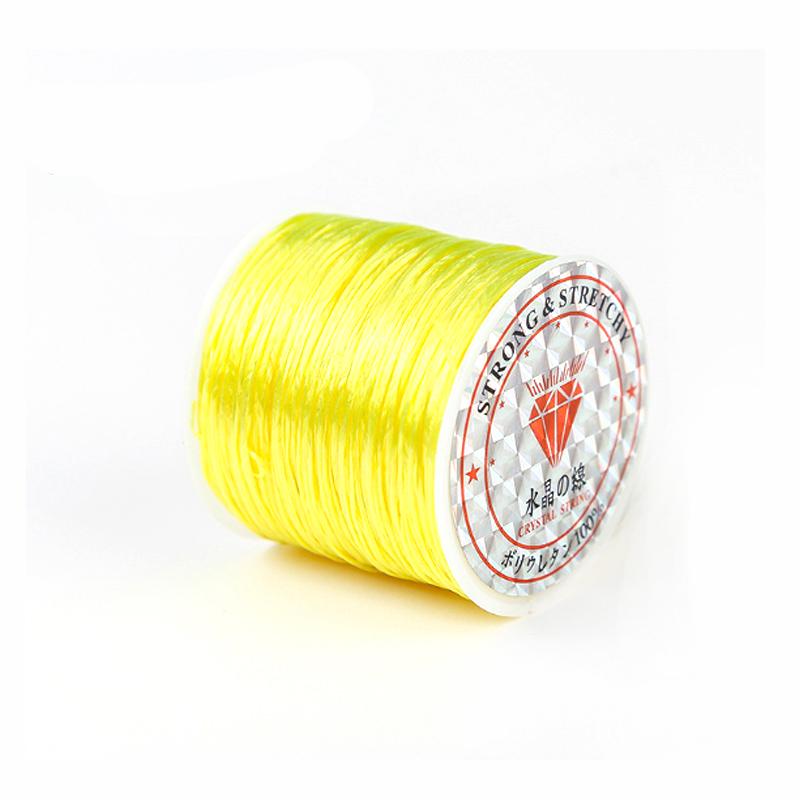 1 Roll Transparent Elastic Crystal Line Beading Cord for Jewelry Making and Garment Accessories
