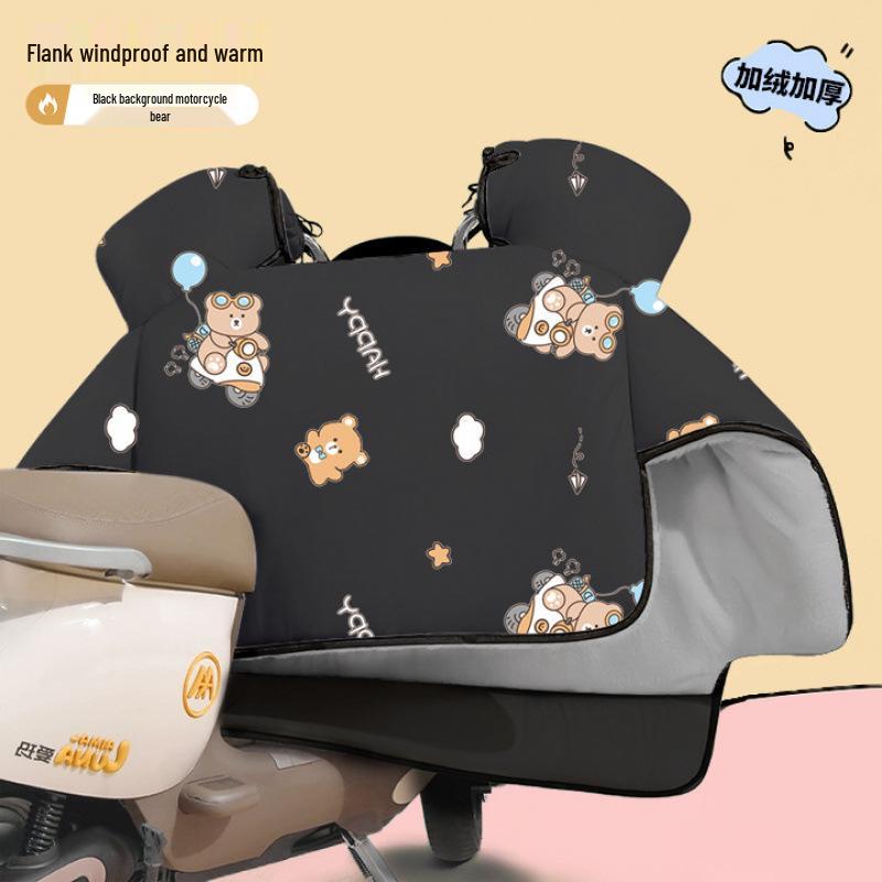 Thickened Windproof Winter Quilt for Electric Car & Motorcycle - Extra Large, Warm, and Coldproof Cover with Widened Shoulder Protection