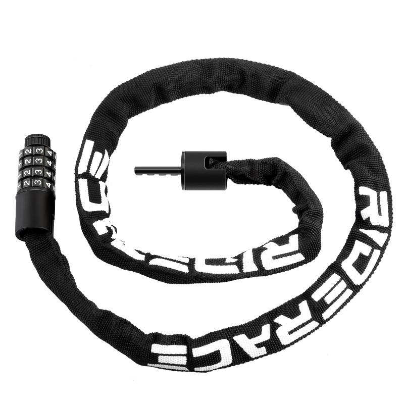 

Велосипедный цепной замок Противоугонный Высокая безопасность Усиленный велосипедный замок Для самоката Электровелосипеда Мотоцикла Велосипедные аксессуары чёрный