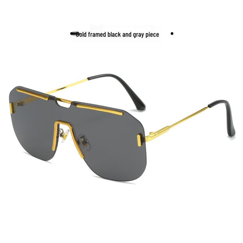Trendy Metal Rivet Frameless Sunglasses for Men & Women