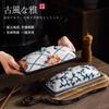 High-end Creative Japanese-style Premium Covered Rectangular Plate,unique Ceramic Sushi and Sashimi Plate for Restaurants Hotel