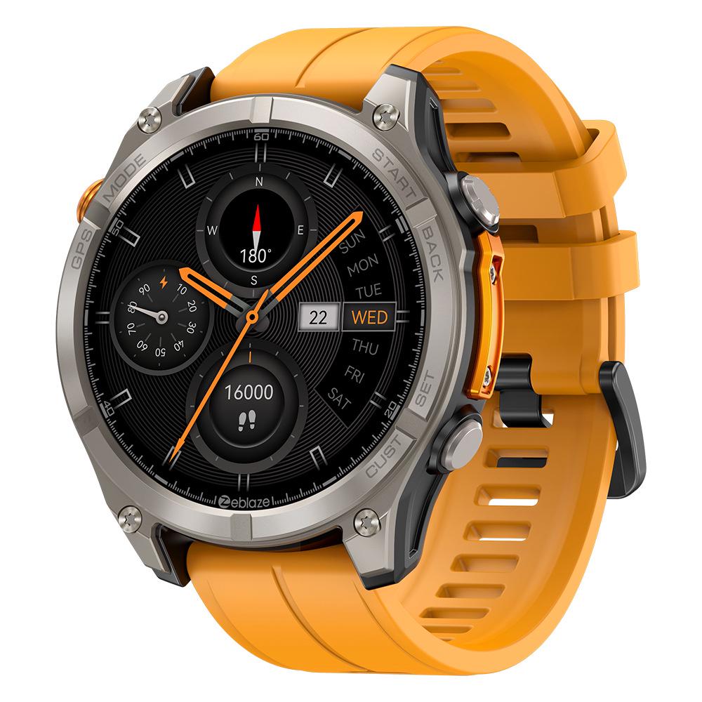 

Zeblaze Stratos 4 GPS Smartwatch - AMOLED Display, Compass, Barometer, Bluetooth Calling оранжевый