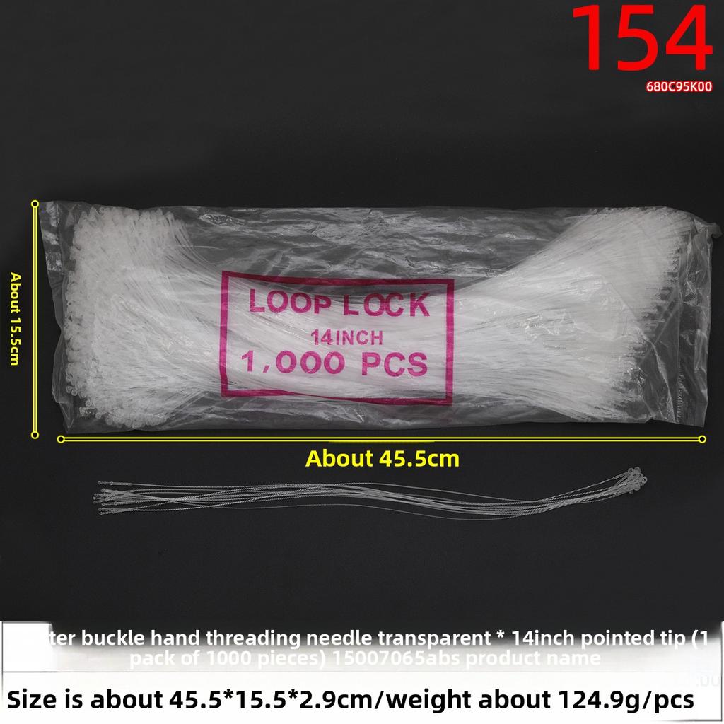 Plastic Rubber Needle Pointed Head Round Head Hand-threaded Needle Mother-and-child Buckle Trademark Hanging Rope