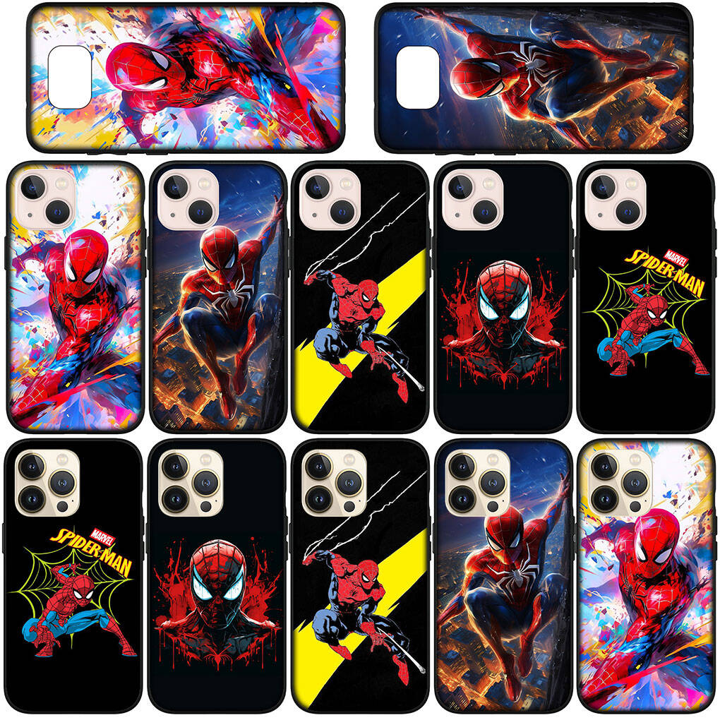for iPhone 17 16 15 Xiaomi Poco F7 F8 X7 X6 C85 C75 M8 Redmi Note 14 13 12 11 Pro Max 14C 13C 15C A3 A4 Case Poster Spider Man Marvel Spiderman Cover
