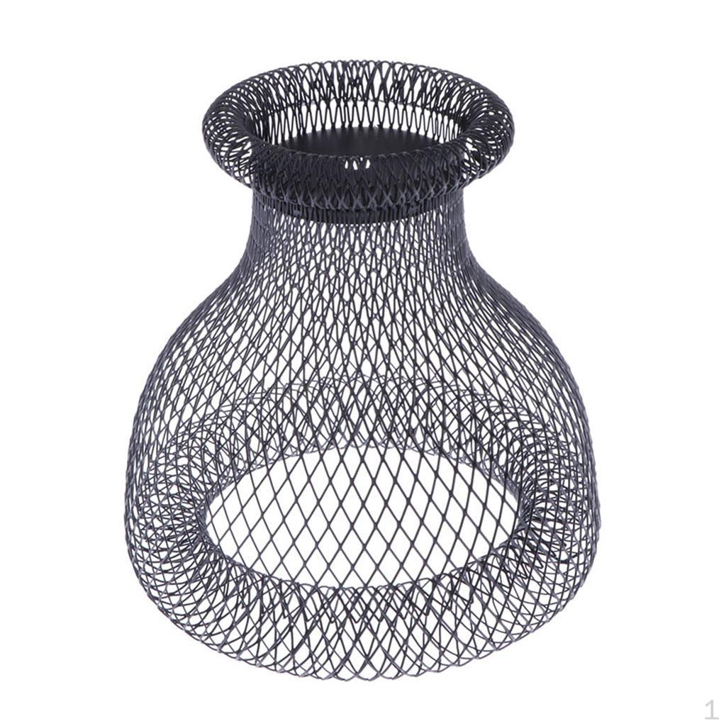 

Industrial Retro Style Mesh Wire Cage for Pendant Ceiling Lamp -12/15cm (Black) 15cm Diameter